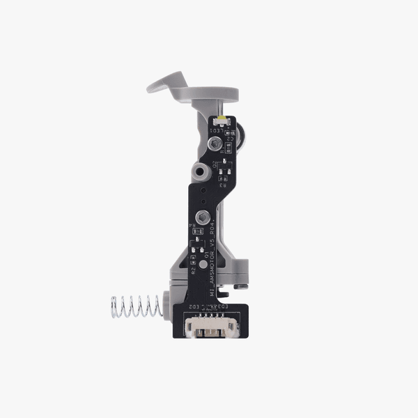 Bambu Lab AMS Feeding Funnel for 3D printer filament loading, black plastic AMS parts for Bambu Lab printers.