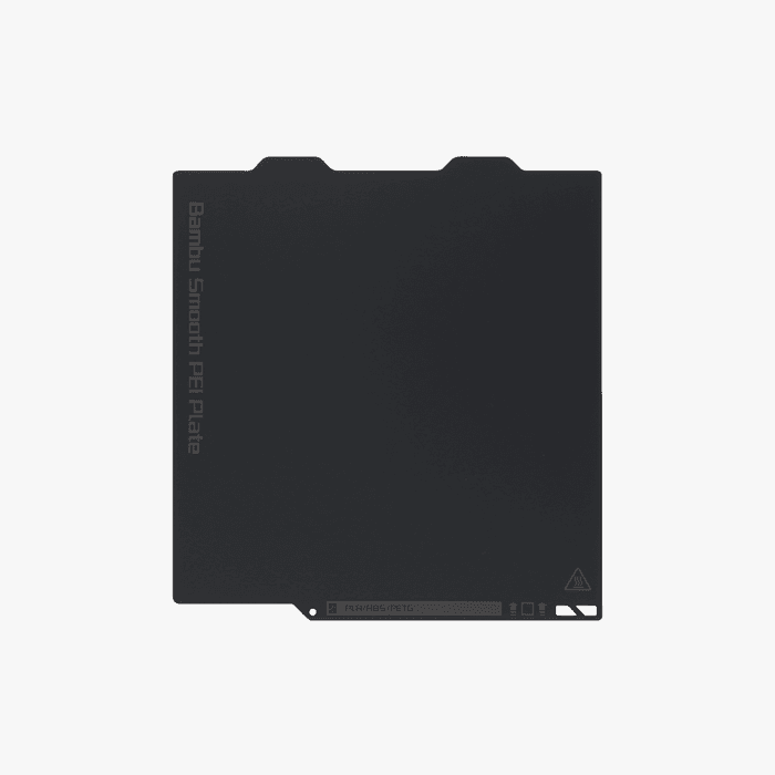 Bambu Lab Bambu Smooth PEI Plate for 3D printer build plate, featuring a clear, smooth surface for precise 3D printing.