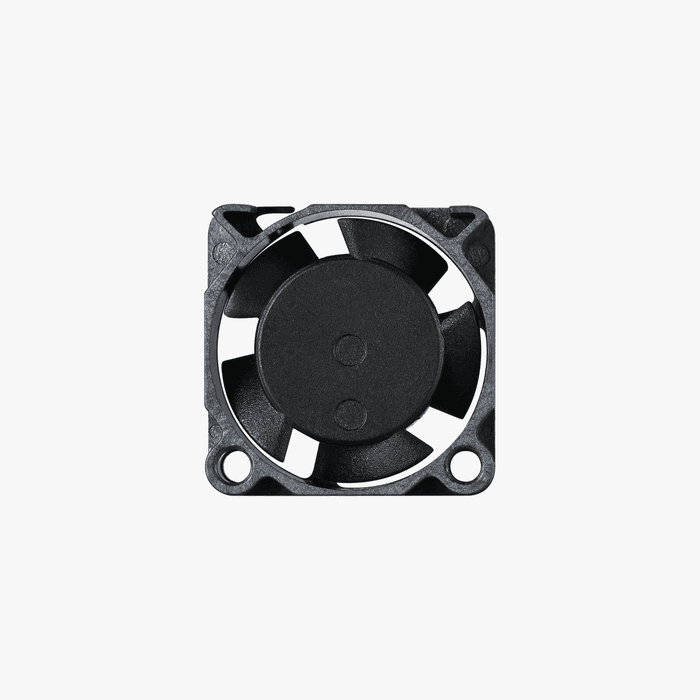 Bambu Lab P1 Series cooling fan for hotend, black plastic fan with mounting brackets, designed for 3D printer hotend cooling.