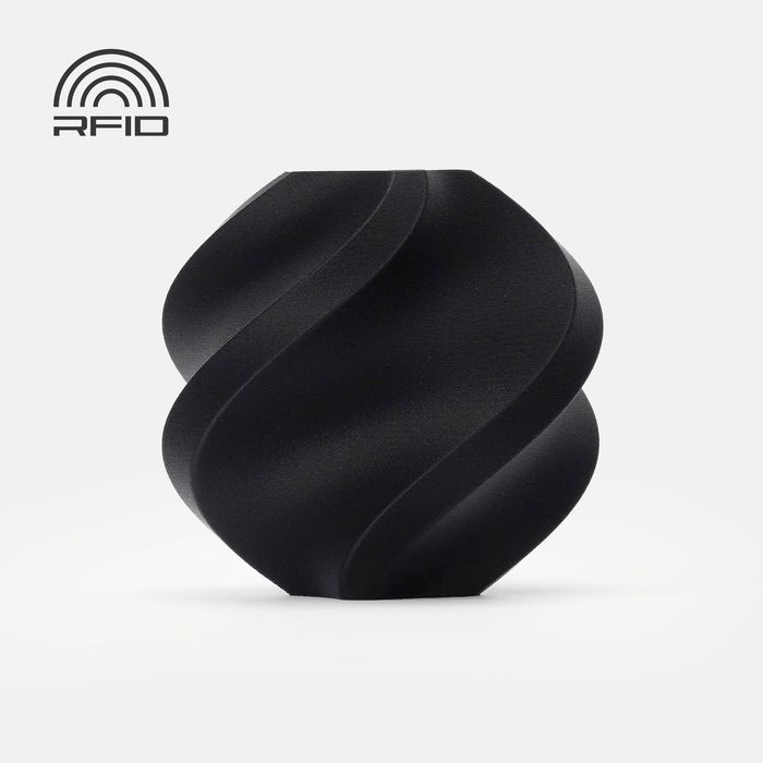 Bambu Lab PLA-CF - Black 3D-printed color sample
