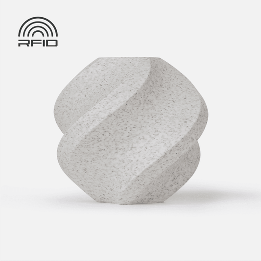 Bambu PLA Marble - White Marble 3D-printed color sample