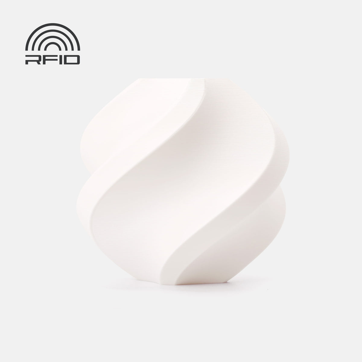 Bambu Lab PETG Matte Filament spool with textured gray filament for 3D printing, showcasing the filament's matte finish and spool design.