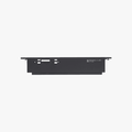 Bambu Lab printer front cover showing a sleek, black protective plastic panel for 3D printer maintenance and access.