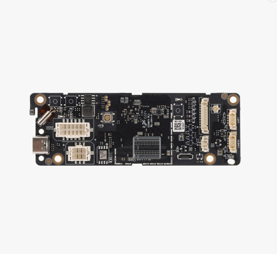 NEX3D Bambu Lab AP Board X1E DLB001 for 3D printers, showing the circuit board with electronic components and connectors.