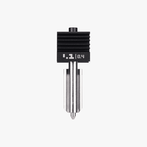 Bambu Lab Bambu Hotend H2D for 3D printers, showcasing the precise metal nozzle and compact design of the hotend.