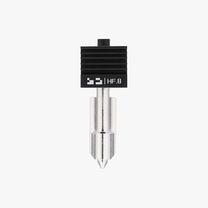 Bambu High Flow Hotend H2 Series by NEX3D showing the hotend with metallic nozzle and cooling components for 3D printing.