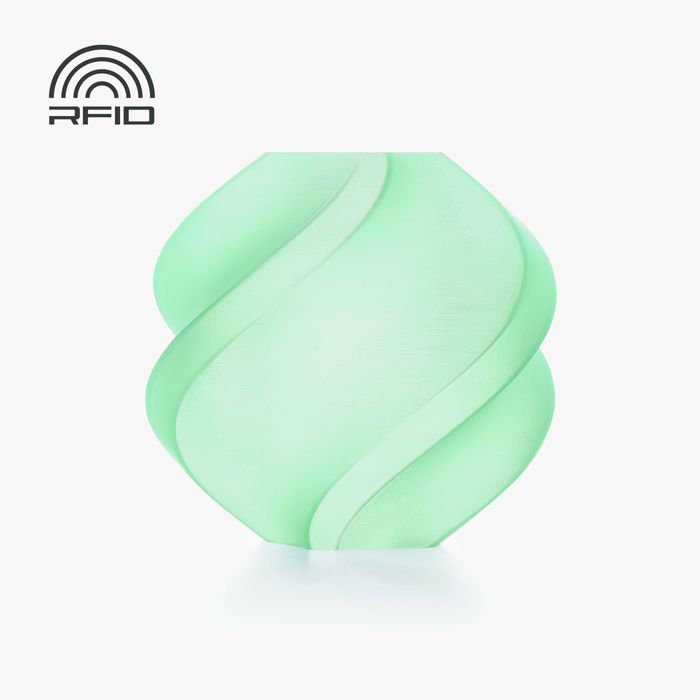 Bambu Lab PLA Translucent - light-jade-13510 3D-printed color sample