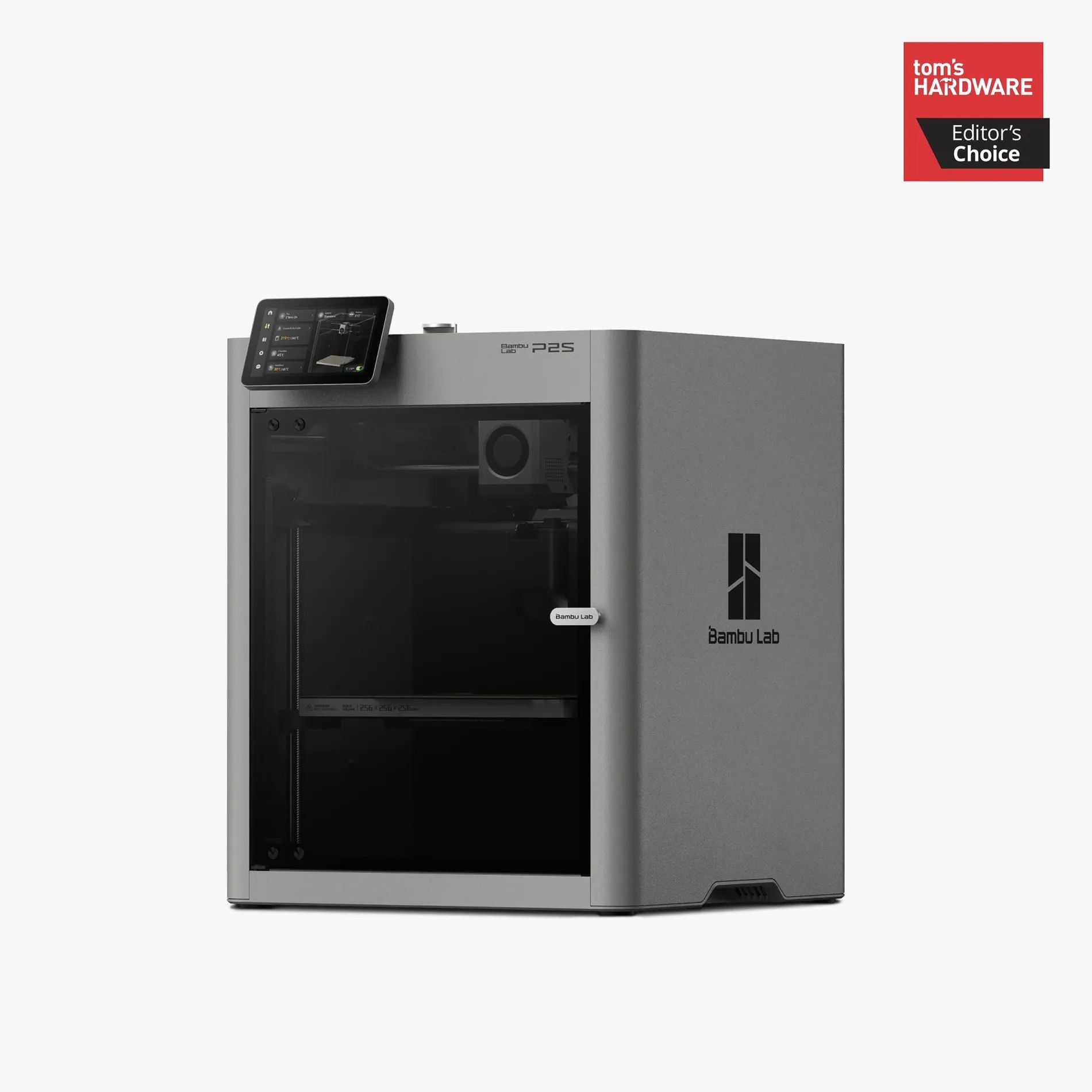 NEX3D USA Bambu Lab P2S 3D printer with sleek design and digital control panel, shown in front view.