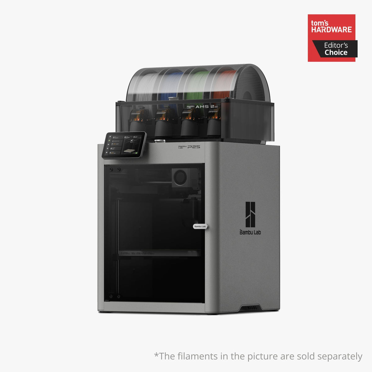 NEX3D USA Bambu Lab P2S 3D printer with sleek design, showcasing the printer's build platform and control panel.