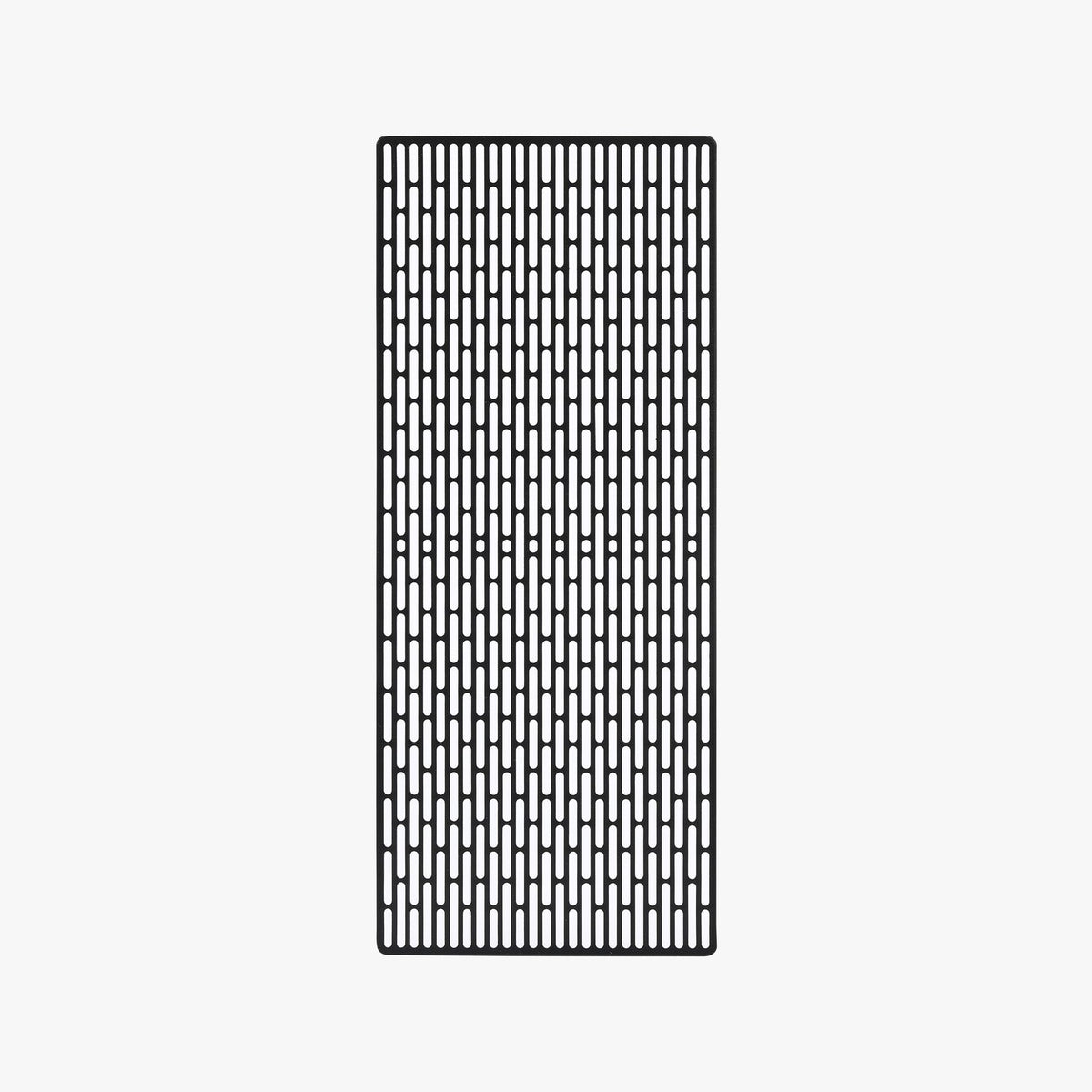 NEX3D laser grid panel showcasing precise, detailed laser cutting design on a sleek metal surface.