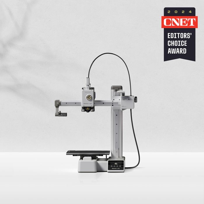 Bambu Lab A1 Mini 3D printer from the A1 Series, compact desktop 3D printing device with modern design.