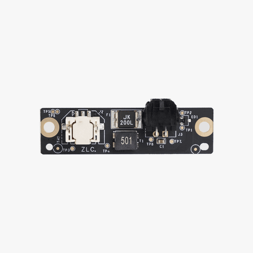 Bambu Lab AMS Connector Board for 3D printer AMS system, black circuit board with connectors and electronic components.