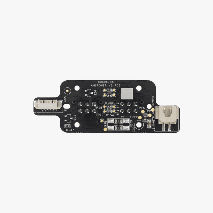 Bambu Lab AMS Power Board for 3D printers, showcasing the circuit board with electronic components and connectors.
