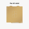 Bambu Lab A1 Mini build plate with textured PEI surface for 3D printing, designed for improved adhesion and durability.