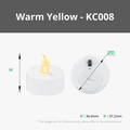 Bambu Lab LED Flame Tea Light Candle Set in warm yellow, 12-piece components kit for decorative lighting.