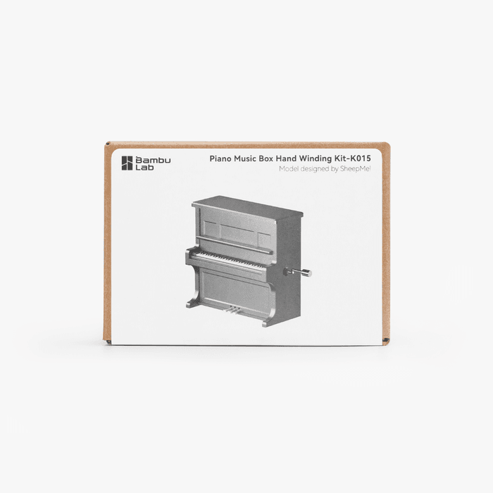 Bambu Lab Piano Music Box Hand Winding Kit components including gears, springs, and winding mechanism for DIY assembly.