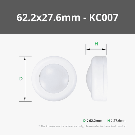 Bambu Lab remote-controlled RGBW puck lights with 16 color options, shown in a components kit with two lights.
