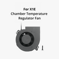 Bambu Lab Chamber Temperature Regulator Fan for 3D printing, black fan with blades, mounted in a 3D printer environment