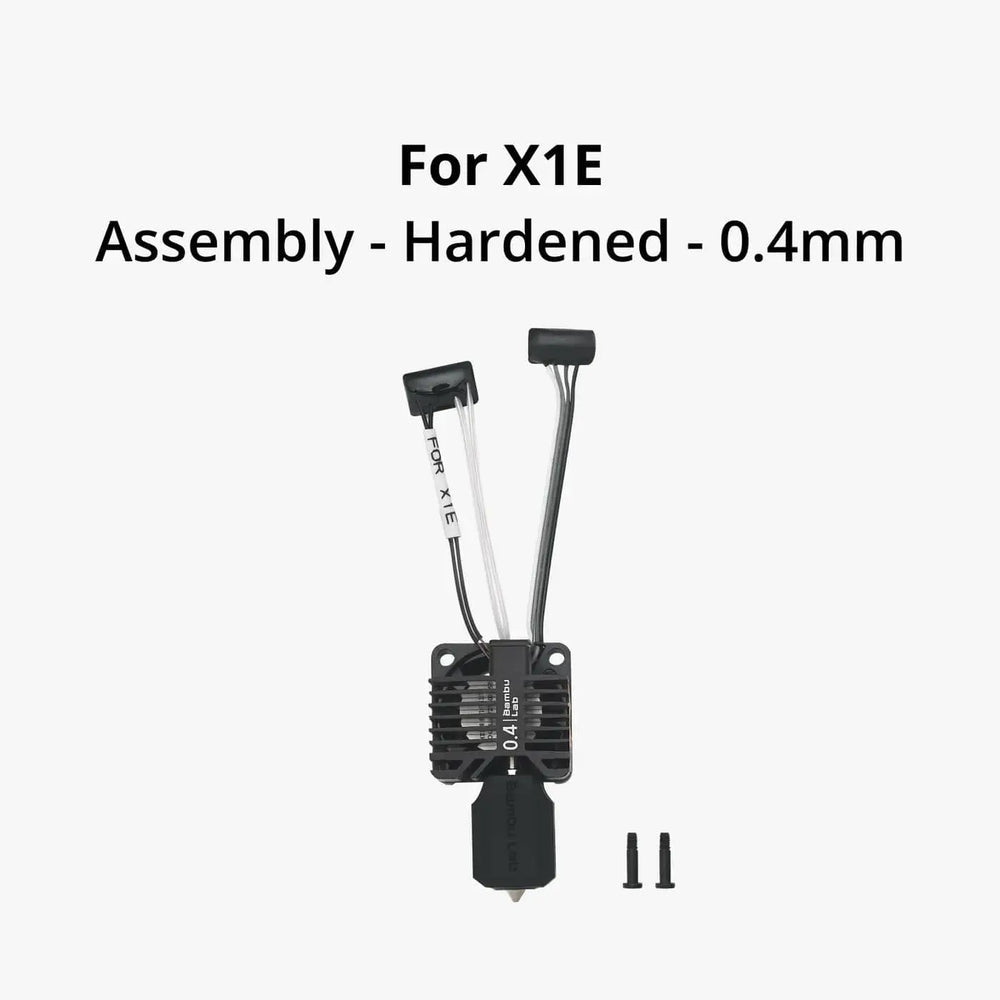 Bambu Lab Complete Hotend Assembly for X1E 0.2mm, precision hotend and extruder for 3D printers.