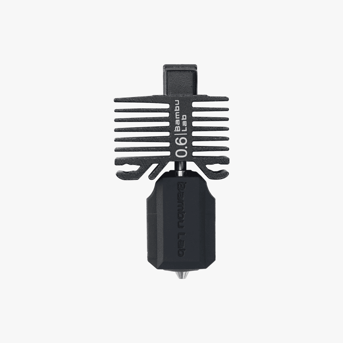 Bambu Lab P1 Series Nozzle for hotends and extruders, 0.2mm complete hotend assembly with metal components and precision nozzle.