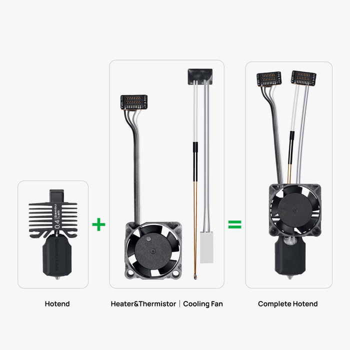 Bambu Lab P1 Series Nozzle for 3D printers, complete hotend assembly with 0.2mm nozzle for precise filament extrusion.