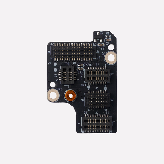 Bambu Lab extruder connection board for hotends and extruders, showing electronic components and wiring setup.