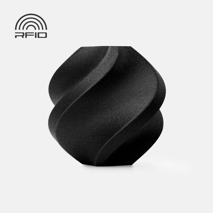 Bambu Lab PA6-GF Filament - Black 3D-printed color sample
