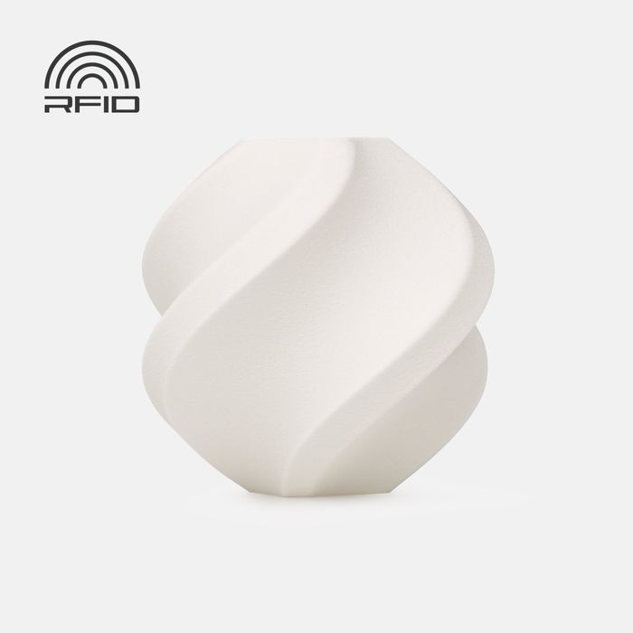 Bambu Lab PA6-GF Filament - White 3D-printed color sample
