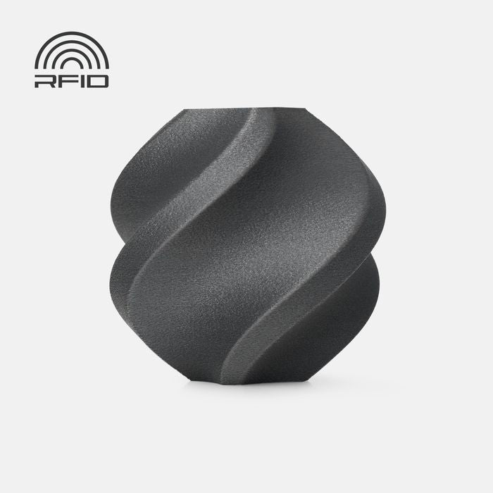 Bambu Lab PA6-GF Filament - Gray 3D-printed color sample