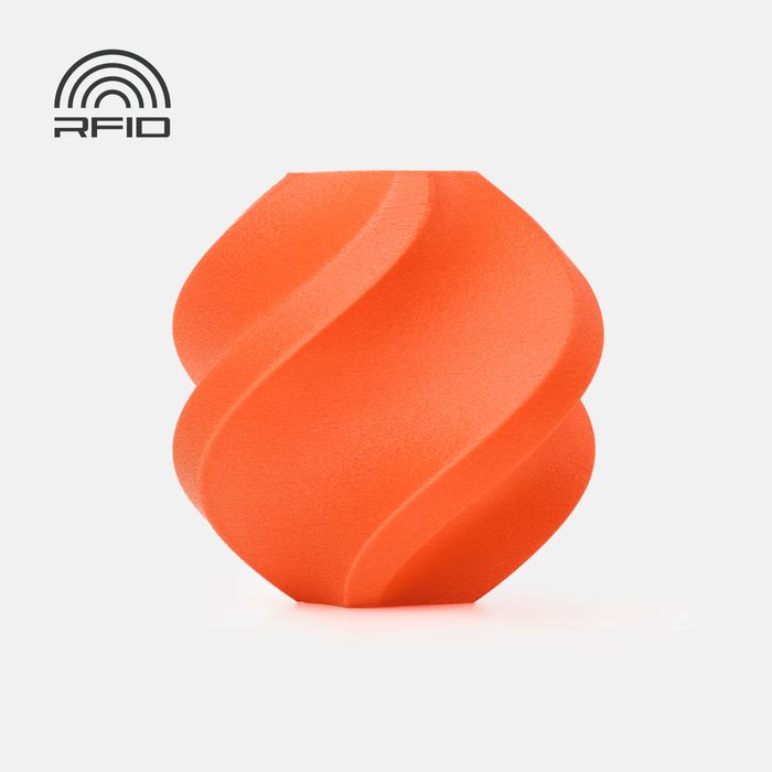 Bambu Lab PA6-GF Filament - Orange 3D-printed color sample