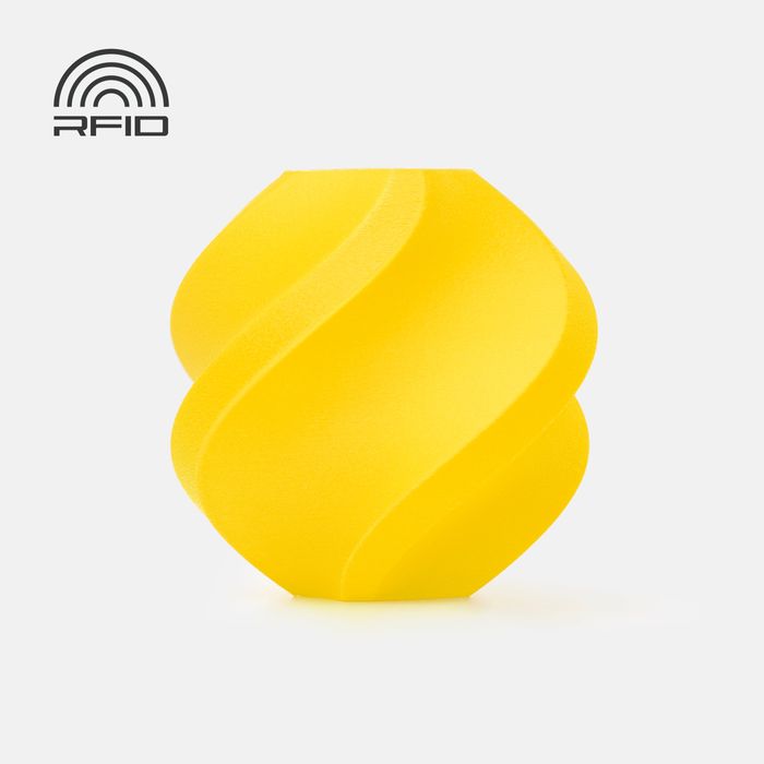 Bambu Lab PA6-GF Filament - Yellow 3D-printed color sample