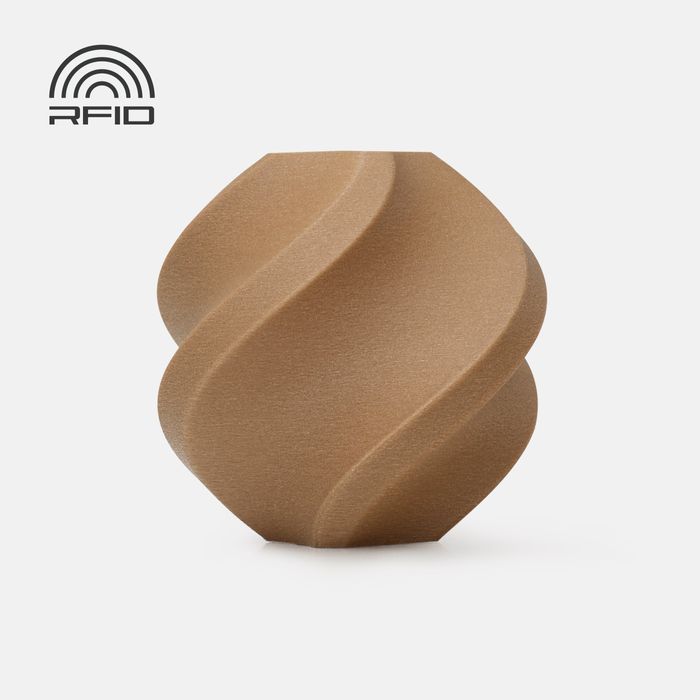 Bambu Lab PA6-GF Filament - Brown 3D-printed color sample