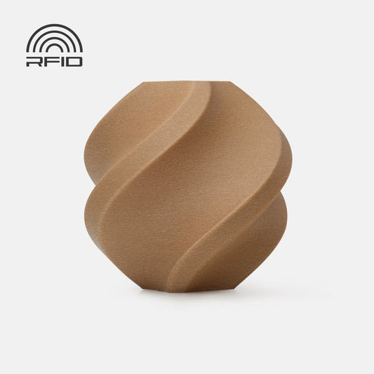 Bambu Lab PA6-GF Filament - Brown 3D-printed color sample