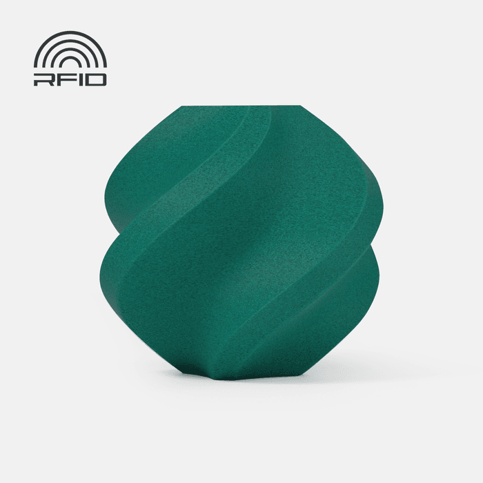 Bambu PETG-CF - Malachite Green 3D-printed color sample