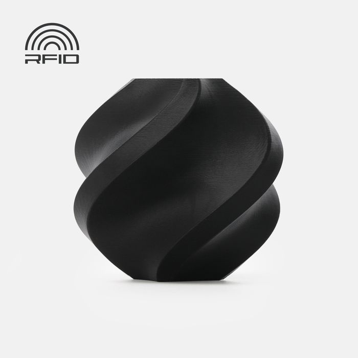 Bambu PETG HF Filament - Black 3D-printed color sample