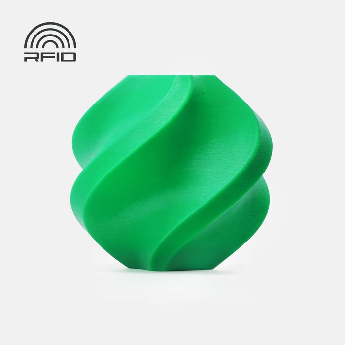 Bambu PETG HF Filament - Green 3D-printed color sample