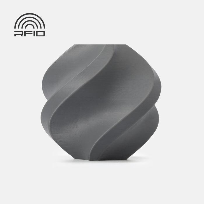 Bambu PETG HF Filament - Dark Gray 3D-printed color sample