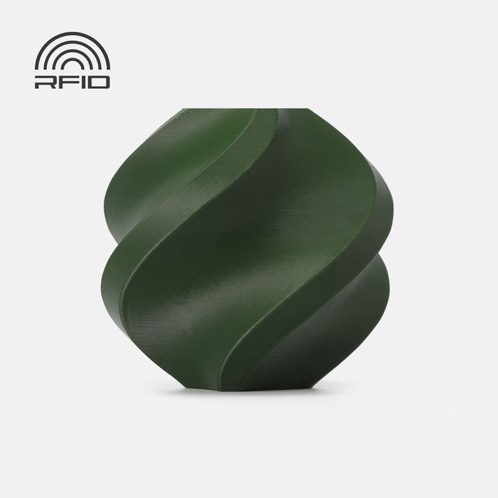 Bambu PETG HF Filament - Forest Green 3D-printed color sample