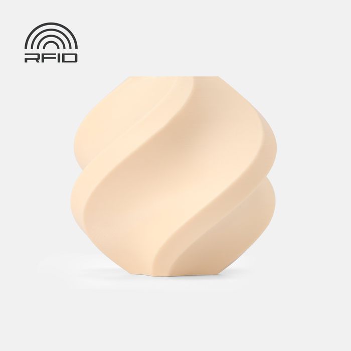 Bambu PETG HF Filament - Cream 3D-printed color sample