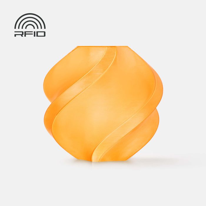 Bambu PETG Translucent Filament - Orange 3D-printed color sample