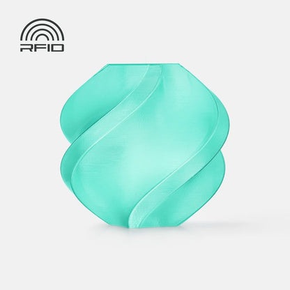 Bambu PETG Translucent Filament - Teal 3D-printed color sample