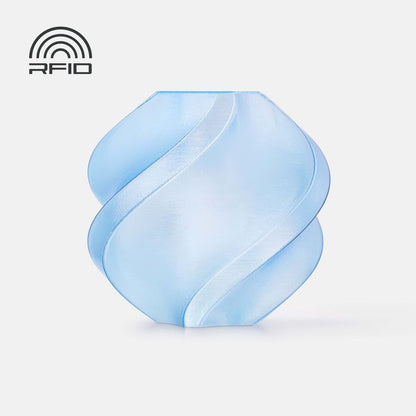 Bambu PETG Translucent Filament - Light Blue 3D-printed color sample