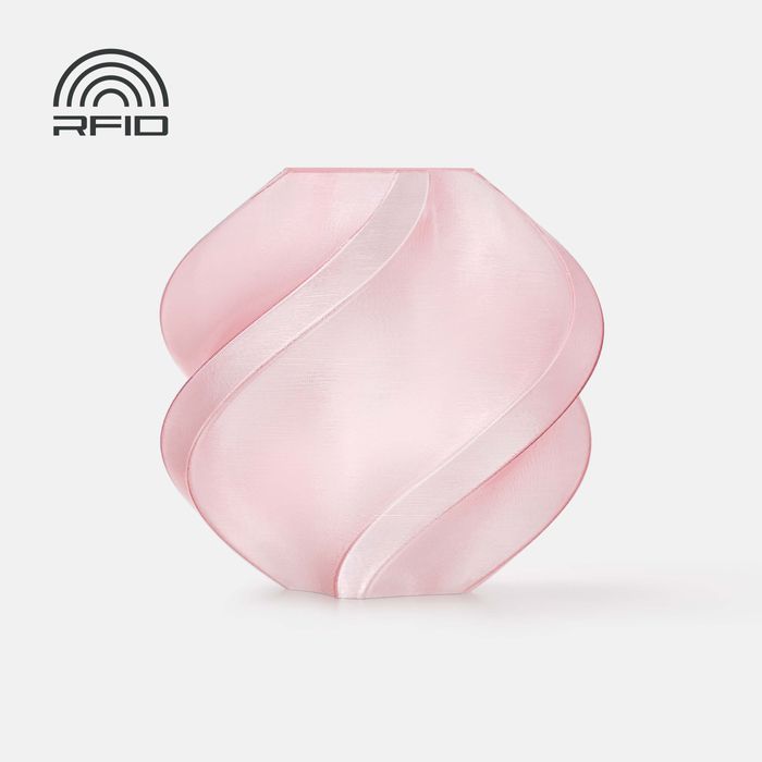 Bambu PETG Translucent Filament - Pink 3D-printed color sample