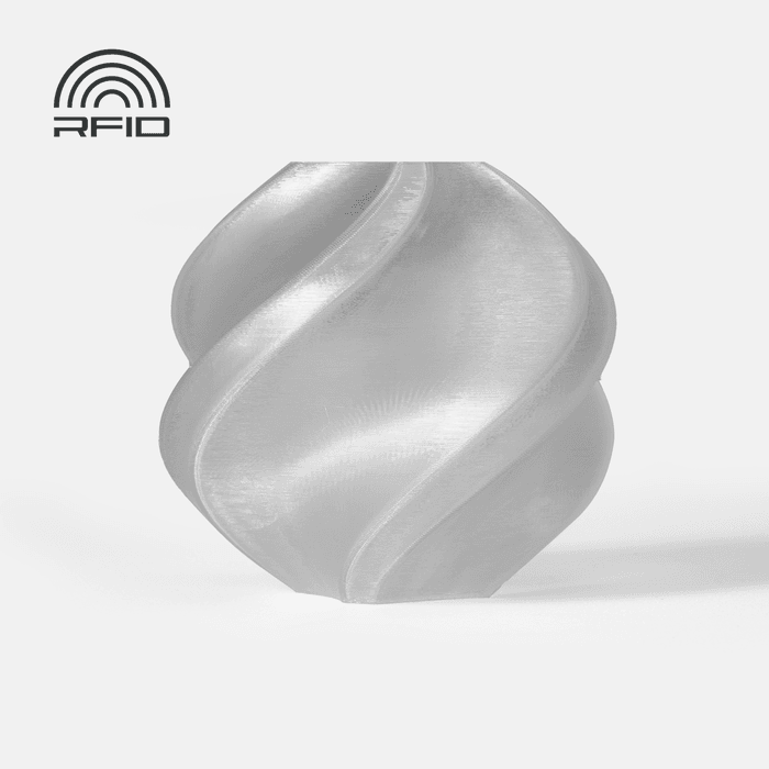 Bambu PETG Translucent Filament - Clear 3D-printed color sample