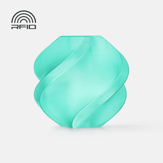 Bambu PETG Translucent Filament - Teal 3D-printed color sample