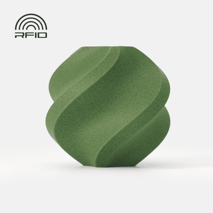Bambu Lab PLA-CF - Matcha Green 3D-printed color sample
