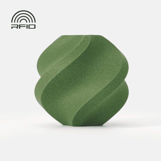 Bambu Lab PLA-CF - Matcha Green 3D-printed color sample