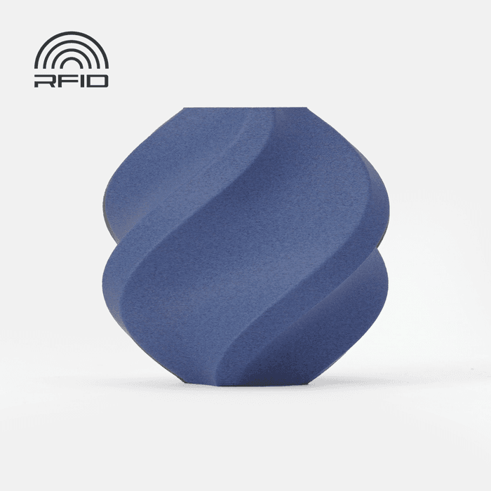 Bambu Lab PLA-CF - Jeans Blue 3D-printed color sample