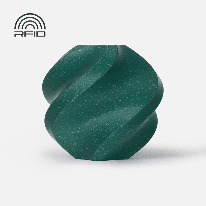 Bambu PLA Sparkle - Alpine Green 3D-printed color sample