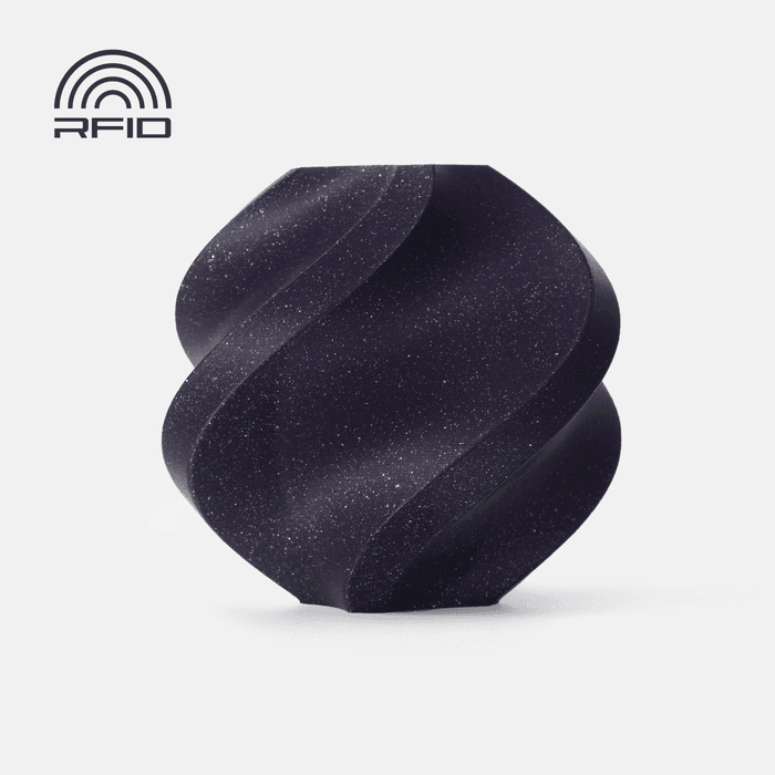 Bambu PLA Sparkle - Royal Purple 3D-printed color sample